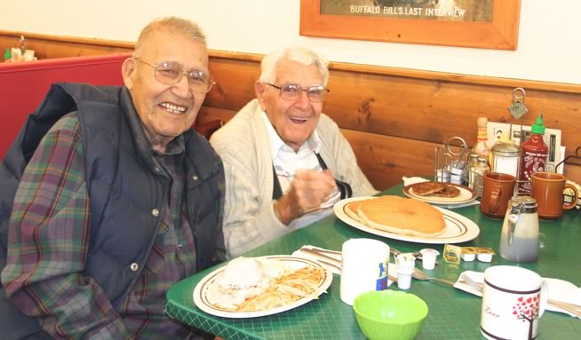 RIFLE, Colo. — If you look at the first table on the right when entering the Base Camp Cafe downtown in Rifle on a Wednesday or Saturday morning, you’ll most likely see two of Rifle’s longtime and illustrious residents — Ted Diaz and John Scalzo.